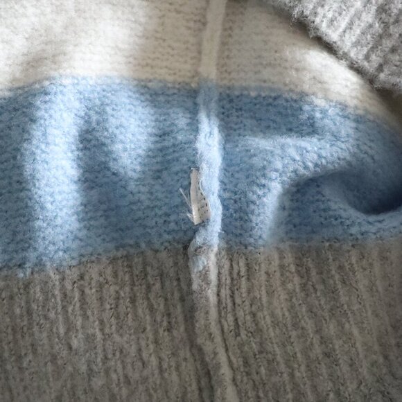 Bluenotes Women's Sz M Multicolored Striped Knit Crewneck Ribbed Stretch Sweater - Picture 10 of 10